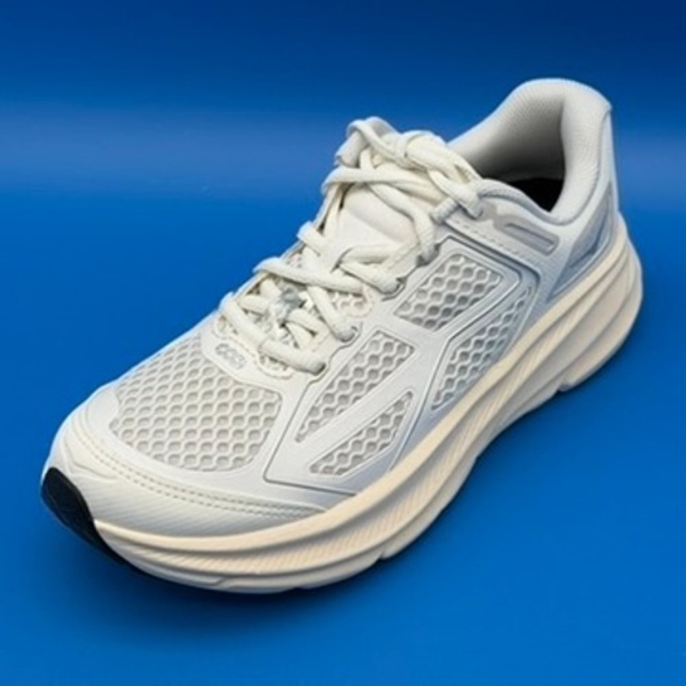 Hoka Clifton 9 LS FCG Cream‎ White Feather Gray 1155370/FCG Size 5.5Y 6.5W